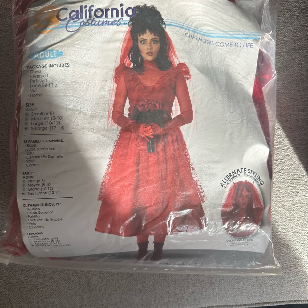 California Costumes Crimson Dress Lydia Deetz Beetlejuice